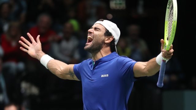 Tennis, Davis Cup, Bologna, Italy vs Belgium, Matteo Berrettini, 13 Settembre, 2024. Foto Felice Calabro’