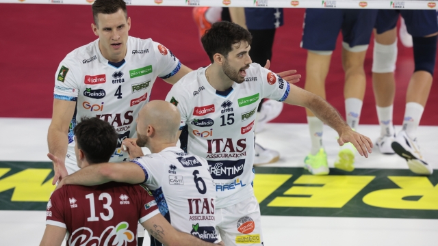 VOLLEY PALLAVOLO. LEGAVOLLEY semifinali Del Monte Supercoppa 2024. Itas Trentino - Vero Volley Monza