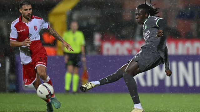 RIMINI, ITALY - SEPTEMBER 18: Mbarick Fall of AC Milan during the Serie C match between Rimini and Milan Futuro on September 18, 2024 in Rimini, Italy. (Photo by AC Milan/AC Milan via Getty Images)