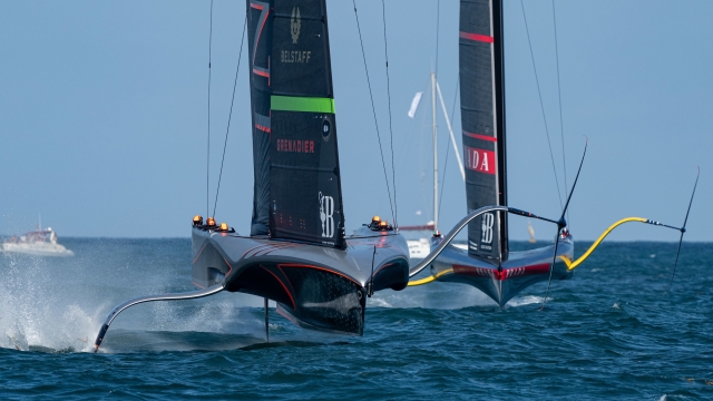 September 07, 2024. Race Day 7 of the Louis Vuitton Cup. LUNA ROSSA PRADA PIRELLI TEAM, INEOS BRITANNIA