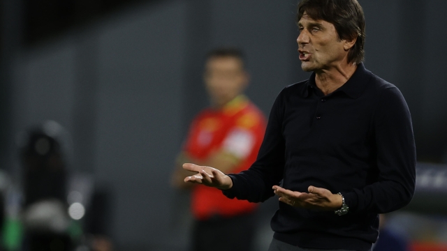 Napoli?s head coach Antonio Conte   in action during the Italian Serie A soccer match SSC Napoli vs  AC Monza at ' Diego Armando Maradona' stadium in Naples, Italy,  29 September 2023   ANSA / CESARE ABBATE