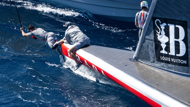 October 01, 2024. Louis Vuitton Cup Final, Race Day 5. LUNA ROSSA PRADA PIRELLI TEAM