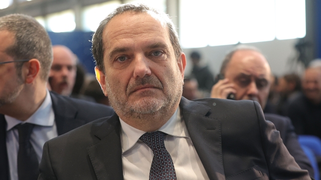 FLORENCE, ITALY - JANUARY 29: Matteo Marani president of Lega Serie C during the "Panchina d'Oro" award season 2022/2023 at Centro Tecnico Federale di Coverciano on January 29, 2024 in Florence, Italy.  (Photo by Gabriele Maltinti/Getty Images)