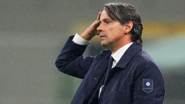 Inter Milan’s head coach Simone Inzaghi during the Uefa Champions League soccer match between Inter and Fc Crvena at the San Siro Stadium in Milan, north Italy -Tuesday , October 1th , 2024. Sport - Soccer . (Photo by Spada/LaPresse)