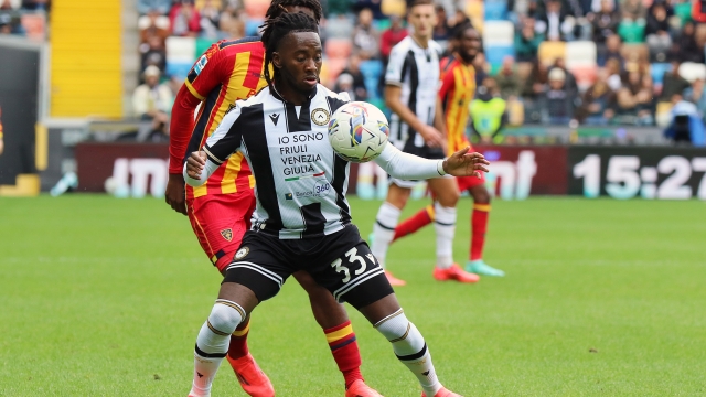 Udinese's Jordan Zemura during the Serie A soccer match between Udinese and Lecce at the Bluenergy Stadium in Udine, north east Italy - Saturday, October 05,2024 sport - soccer (Photo by Andrea Bressanutti/Lapresse)