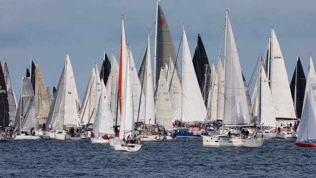 La partenza della Barcolana numero 56, la regata piu' grande del mondo, con 1.757 imbarcazioni iscritte, Trieste, 13 ottobre 2024. // The start of Barcolana number 56, the largest regatta in the world, with 1,757 boats registered, Trieste, Italy, 13 October 2024. ANSA/ GABRIELE COZZOLI