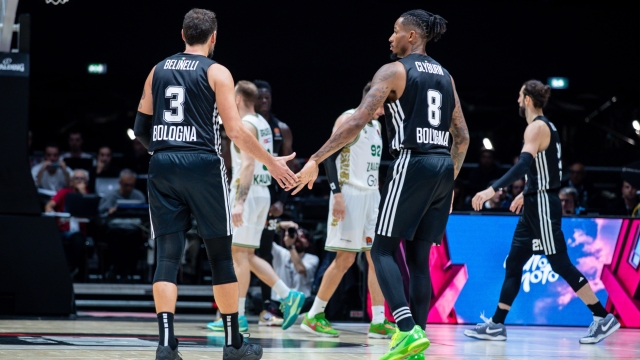 Will Clyburn,Marco Belinelli Segafredo Virtus Bologna - Zalgiris Kaunas Turkish Airlines Euroleague 2024-2025 Bologna, 15/10/2024 Foto B.Costantini / Ciamillo-Castoria