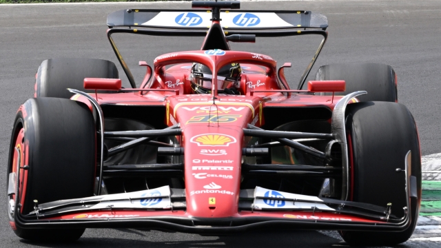 Scuderia Ferrari driver Charles Leclerc of Monaco in action during the third practice session of the Grand Prix of Italy, Monza, Italy, 31 August 2024. The Formula 1 Grand Prix of Italy is held at the circuit on 01 September. ANSA/DANIEL DAL ZENNARO