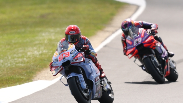 PHILLIP ISLAND, AUSTRALIA - OCTOBER 20: Marc Marquez of Spain and the #93 Gresini Racing MotoGP leads during the the MotoGP Of Australia at Phillip Island Grand Prix Circuit on October 20, 2024 in Phillip Island, Australia. (Photo by Robert Cianflone/Getty Images)