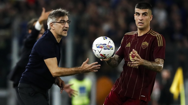 RomaÕs coach Ivan Juric reacts during the Italian Serie A soccer match AS Roma vs FC Inter at Olimpico stadium in Rome, Italy, 20 October 2024. ANSA/ANGELO CARCONI