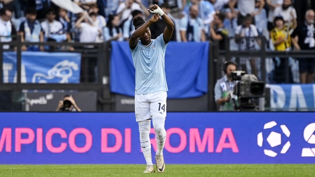 LazioÕs Tijjani Noslin celebrates his goal during the Serie A soccer match between SS Lazio and Genoa CFC at the Olimpico stadium in Rome, Italy, 27 October 2024. ANSA/RICCARDO ANTIMIANI