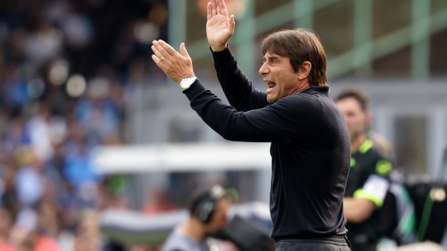 Napoli?s head coach Antonio Conte during the Serie A soccer match between Napoli and Lecce at the Diego Armando Maradona Stadium in Naples, southern italy - Saturday, October 26, 2024. Sport - Soccer . (Photo by Alessandro Garofalo/LaPresse)
