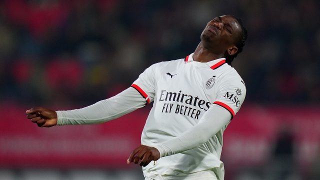 AC Milan?s Rafael Leao during  the Serie A soccer match between Ac Monza and Ac Milan at U-Power Stadium in Monza , North Italy - Saturday , November 02 , 2024. Sport - Soccer . (Photo by Spada/Lapresse)