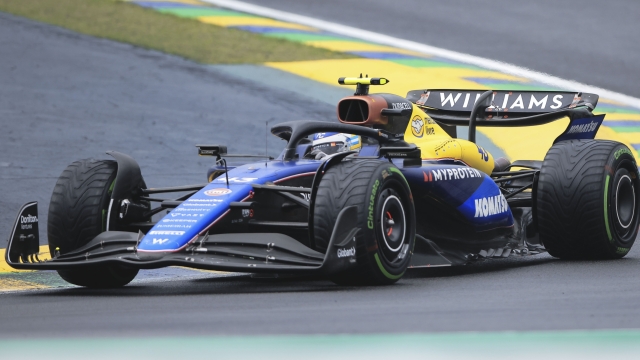 Williams driver Franco Colapinto of Argentina, steers his car during the Brazilian Formula One Grand Prix at the Interlagos race track, in Sao Paulo, Brazil, Sunday, Nov. 3, 2024. (AP Photo/Ettore Chiereguini)