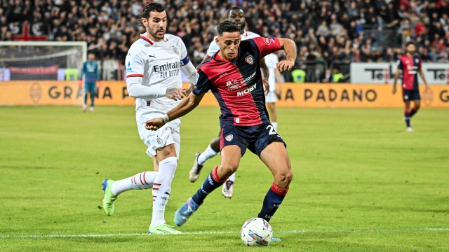 Gabriele Zappa of Cagliari Calcio, Goal