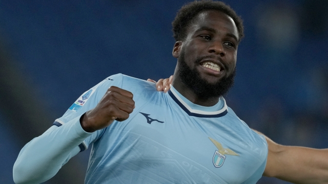 Lazio’s Boulaye Dia celebrates after scoring 1-0 during the Serie A EniLive soccer match between Lazio and Cagliari at the Rome's Olympic stadium, Italy - Monday  November 04, 2024 - Sport  Soccer ( Photo by Alfredo Falcone/LaPresse )