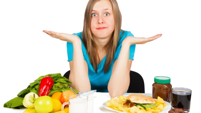 Woman in hard situation, choosing between two lifestyles.