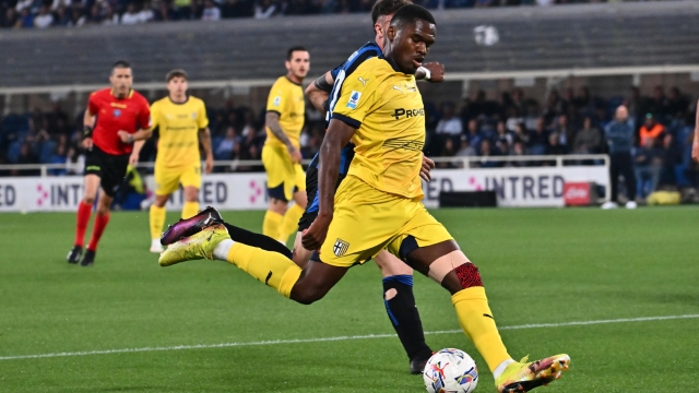 Parma&#146;s Ange-Yoan Bonny during the Italian Serie A soccer match Atalanta BC vs Parma Calcio at the Gewiss Stadium in Bergamo, Italy, 25 May 2025.
ANSA/MICHELE MARAVIGLIA