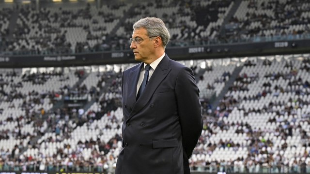 Damien Comolli, Juventus General Manager, looks on during the Serie A match between Juventus FC and Parma Calcio 1913 at Allianz Stadium on August 24, 2025 in Turin, Italy. (Photo by Filippo Alfero - Juventus FC/Juventus FC via Getty Images)