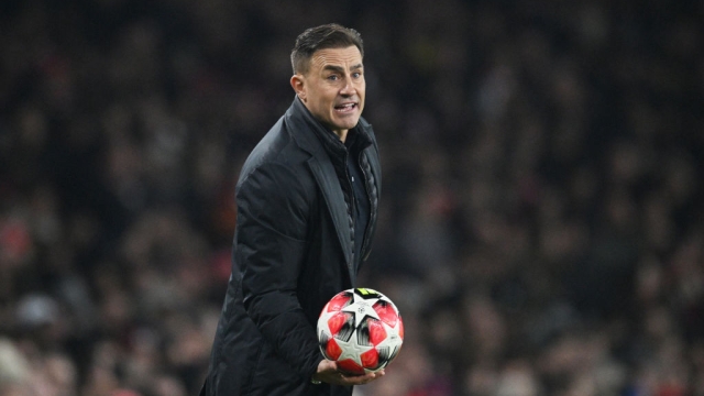 LONDON, ENGLAND - JANUARY 22: Fabio Cannavaro, Head Coach of GNK Dinamo, looks on during the UEFA Champions League 2024/25 League Phase MD7 match between Arsenal FC and GNK Dinamo at Emirates Stadium on January 22, 2025 in London, England. (Photo by Justin Setterfield/Getty Images)