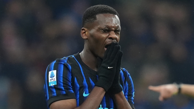Inter Milan's Ange-Yoan Bonny during the Serie A soccer match between Inter and Milan  at the San Siro  Stadium in Milan , north Italy - Sunday , November  23 , 2025. Sport - Soccer . (Photo by Spada/Lapresse)