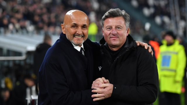  Luciano Spalletti, Head Coach of Juventus, (L) and Kosta Runjaic, Head Coach of Udinese Calcio, (R) pose for a photo prior to the Serie C match between Ternana Calcio and Juventus Next Gen at Allianz Stadium on December 02, 2025 in Turin, Italy. (Photo by Valerio Pennicino/Getty Images)