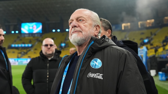 Napoli’s President Aurelio De Laurentiis before the EA Sports FC italian Supercup 2025 semifinal match between Napoli and AC Milan at Al-Awwal Park Stadium in Riyadh, Saudi Arabia - Sport, Soccer -  Thursday December 18, 2025 (Photo by Massimo Paolone/LaPresse)