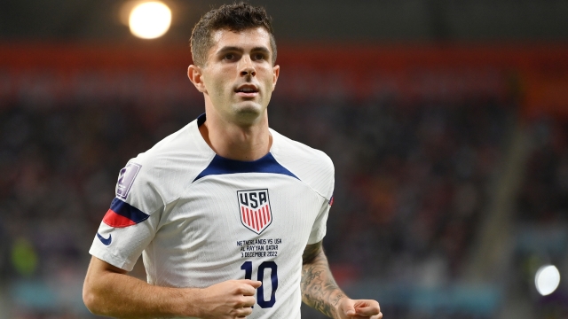  Christian Pulisic of United States looks on during the FIFA World Cup Qatar 2022 Round of 16 match between Netherlands and USA at Khalifa International Stadium on December 03, 2022 in Doha, Qatar. (Photo by Dan Mullan/Getty Images)