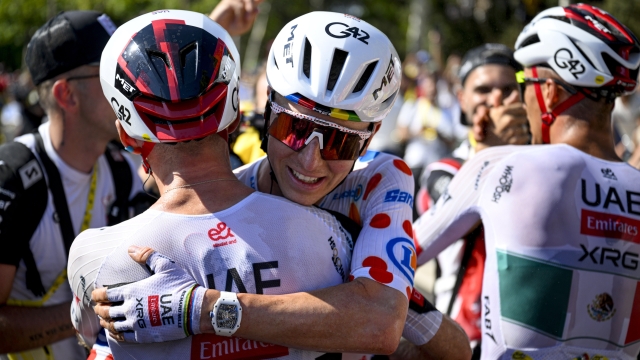 Tour de France 2026 - 113th Edition - 2nd stage Tarragona - Barcelona 169,2 km - 05/07/2026 - Tadej Pogacar (SLO - UAE Team Emirates - XRG) - photo Jasper Jacobs/POOL/SprintCyclingAgency©2026 - Tour de France 2026 - 113th Edition - 2nd stage Tarragona - Barcelona 169,2 km - 05/07/2026 - Tadej Pogacar (SLO - UAE Team Emirates - XRG) - photo Jasper Jacobs/POOL/SprintCyclingAgency©2026 - fotografo: bettini