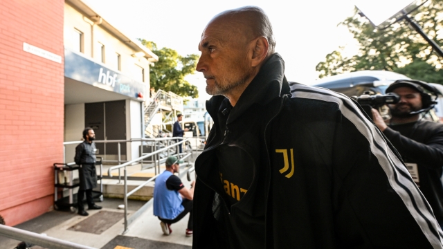  Luciano Spalletti of Juventus attends the match between Juventus and Palermo at HBF Park Stadium on August 11, 2026 in Perth, Australia. (Photo by Daniele Badolato - Juventus FC/Juventus FC via Getty Images)