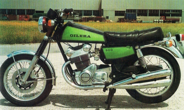 La Gilera 500 nella prima delle due versioni realizzate nel 1973