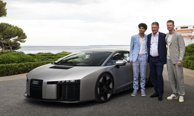 Audi Nuvolari, la supercar da 1.001 Cv in pista a Monaco con Bortoleto e Hülkenberg