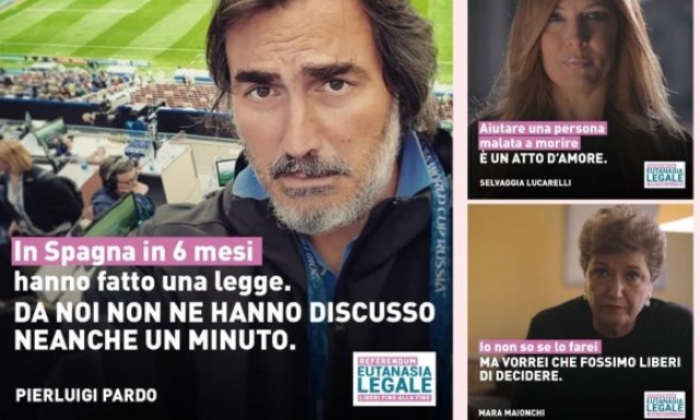 Anche Pierluigi Pardo, Selvaggia Lucarelli e Mara Maionchi sostengono la campagna per il referendum sull'eutanasia legale