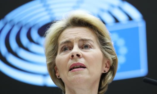 La presidente della Commissione europea Ursula von der Leyen. Afp