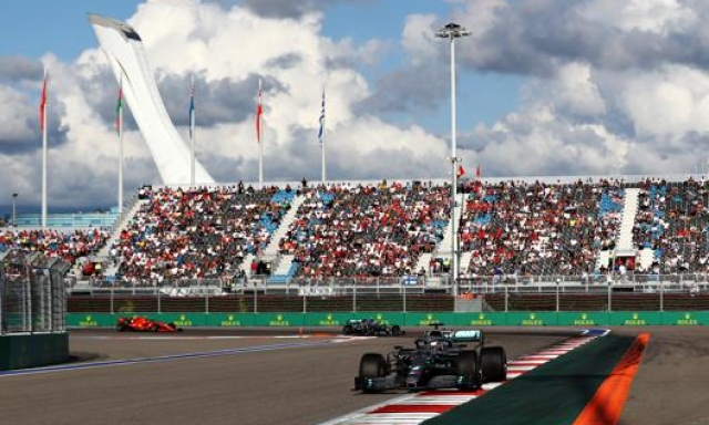 Lewis Hamilton sul tracciato russo lo scorso anno. Getty