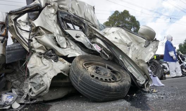 Un incidente stradale grave avvenuto in Guatemala. Afp
