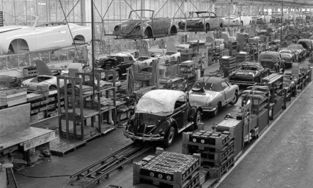 Le linee di produzione Karmann, negli Anni 70