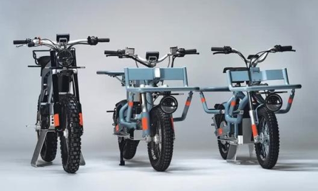 Tre modelli elettrici della serie “work”: la moto Kalk, l’utilitaria Osa e il ciclomotore Makka