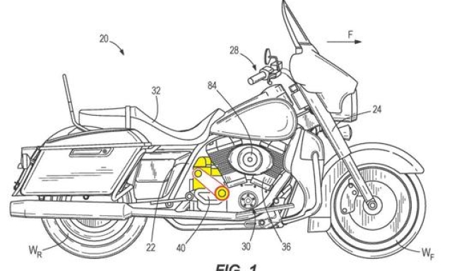 Nei brevetti Harley il compressore è sistemato dietro al cilindro posteriore
