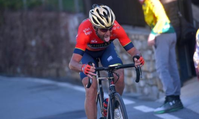 Una fase dell’attacco di Nibali sul Poggio durante la Milano-Sanremo 2018. Ansa