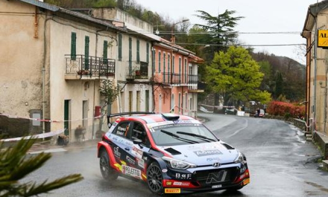 Andrea Crugnola vincitore del Rallye Sanremo 2021 su Hyundai i20 R5
