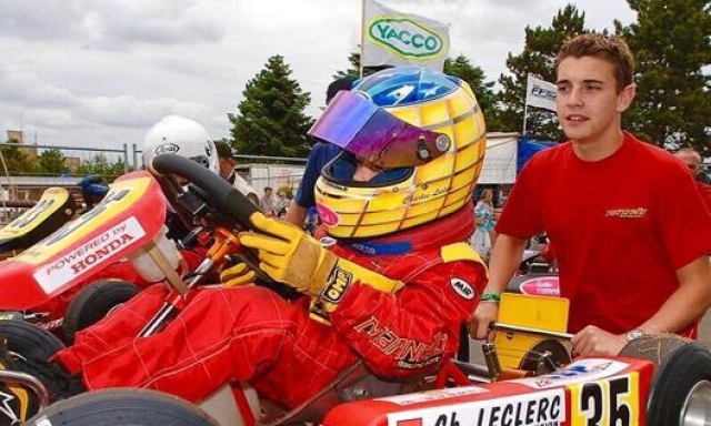Un giovanissimo Charles Leclerc sui kart spinto dall’indimenticabile Jules Bianchi,  Twitter Leclerc
