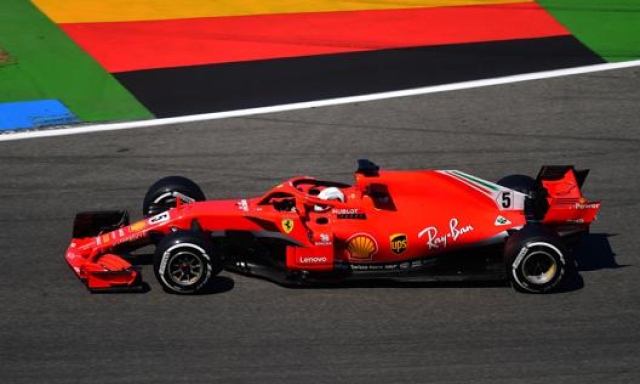 Sempre Vettel sulla SF71H nel 2018 ancora secondo in campionato alle spalle di Hamilton. Afp