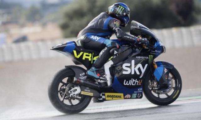 Celestino Vietti  in sella alla Kalex del team Sky Racing Team VR46 nel 2021