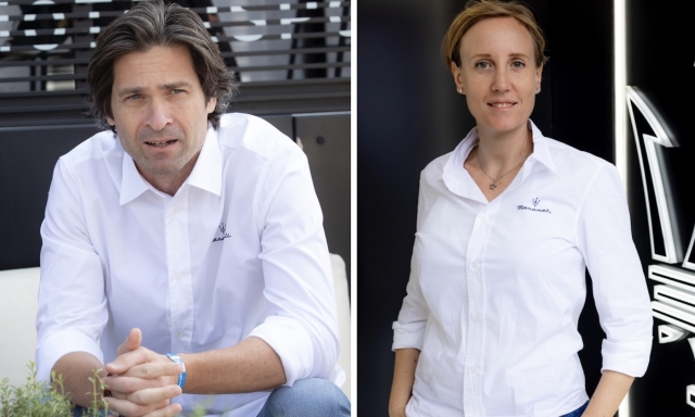 Giovanni Tommaso Sgro, responsabile di Maserati Corse, e Matilde La Guardia, responsabile Racing Project di Maserati