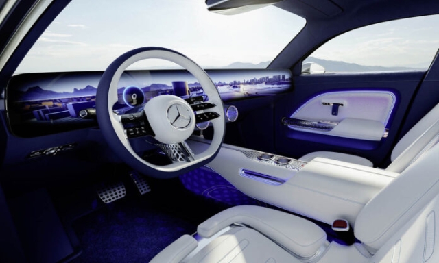L'interno del concept Mercedes Vision Eqxx