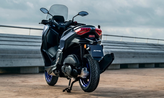 Il retrotreno rivisto dei nuovi scooter Xmax 2023