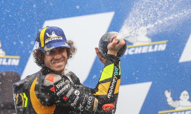 Marco Bezzecchi, vincitore del GP d'Argentina MotoGP. EPA