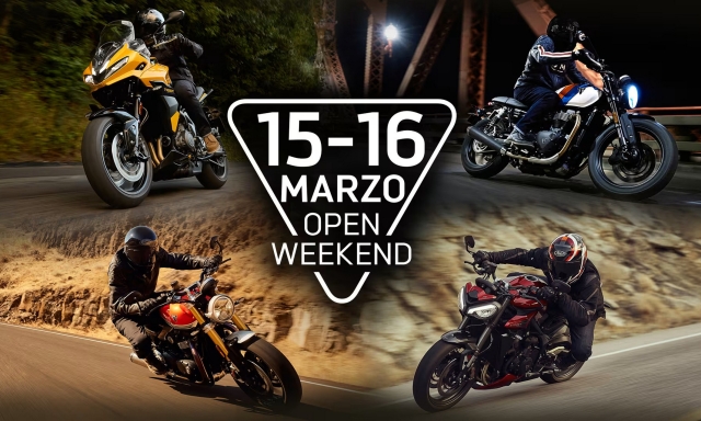 Triumph Open Weekend: tutta la gamma in prova. Ecco dove, come e quando