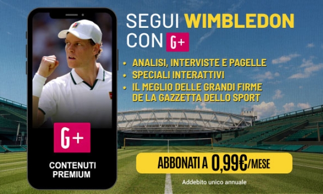 Segui Wimbledon con noi! Una promo super: G+ a 0,99 euro al mese